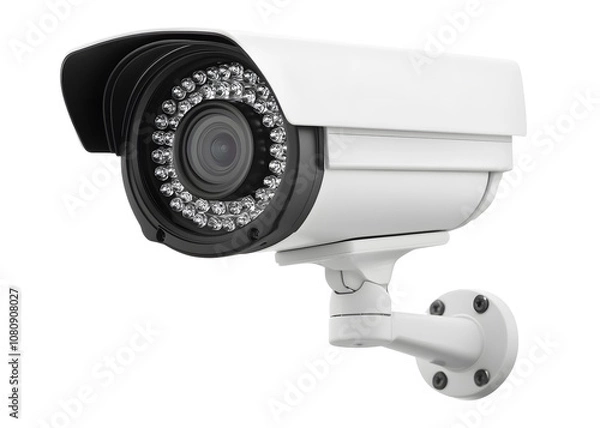 Fototapeta Security camera on a transparent background. isolated background.