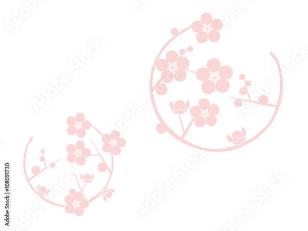 Obraz circle with plum blossom