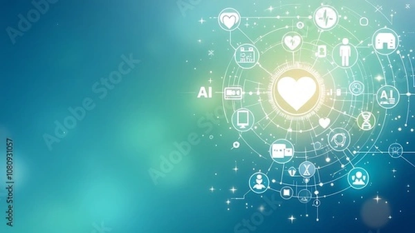 Fototapeta Medical Healthcare Shape or with concept and idea for the healthcare technology, innovation medicine, health, science,  Banner background, echnology ideas using simple icons.