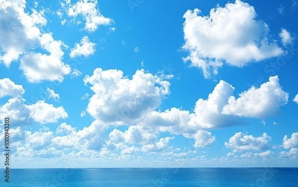 Fototapeta Solitary boat on tranquil water under a grey, cloudy sky.