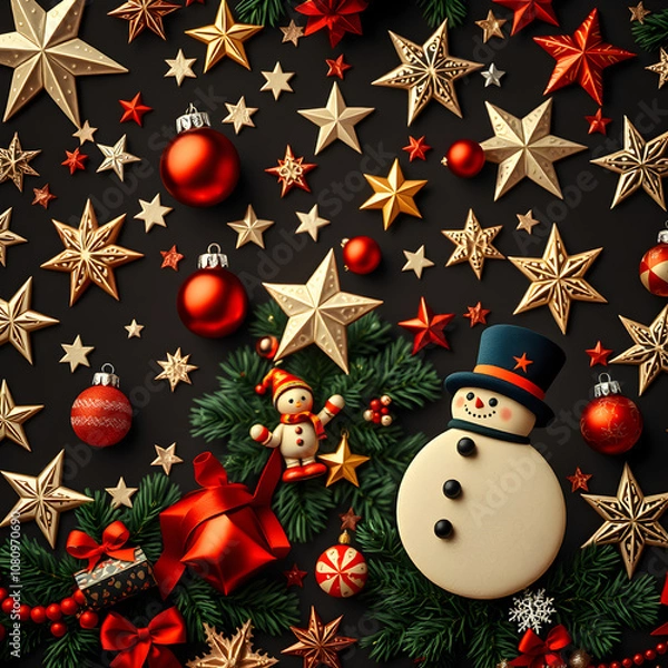 Obraz Christmas pattern. Christmas background