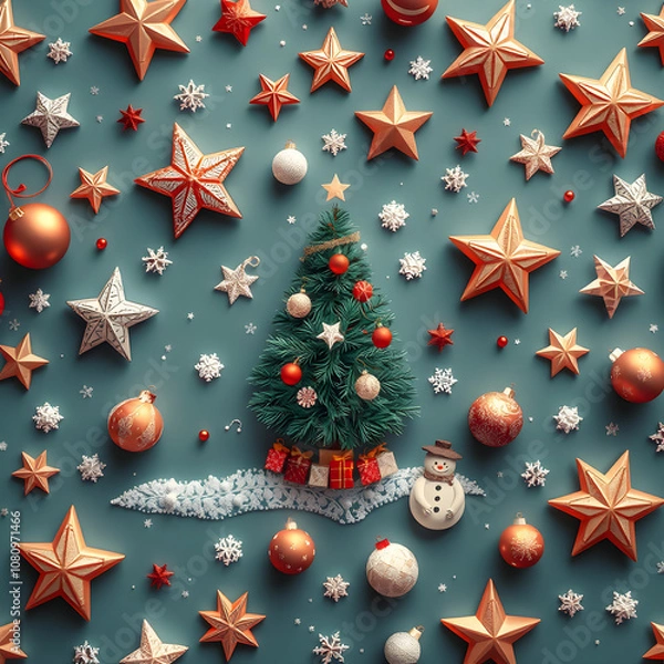 Obraz Christmas pattern. Christmas background