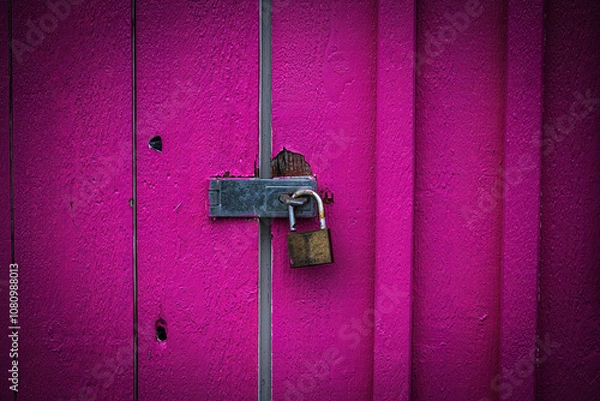 Obraz lock on a door