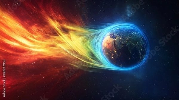 Fototapeta Ultra-Realistic Science and Technology Concept in Astronomy: A Vibrant Exploration of Cosmic Phenomena and Innovations