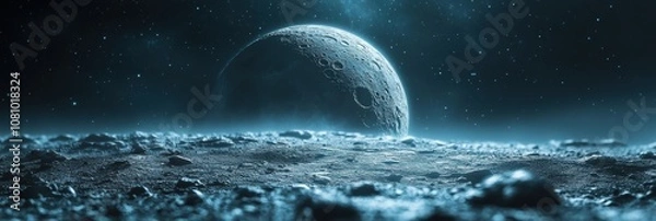 Fototapeta abstract space moon background. close-up macro background moon