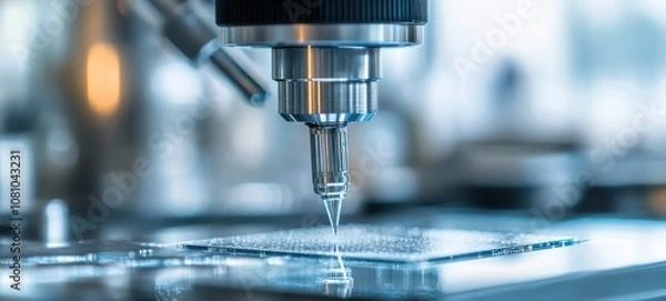 Obraz Precision Microscopic Analysis: Advanced Scientific Equipment in Action