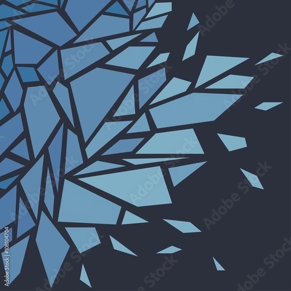 Fototapeta Abstract background. The effect of broken glass