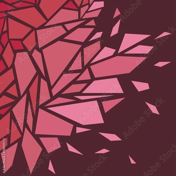 Fototapeta Abstract background. The effect of broken glass