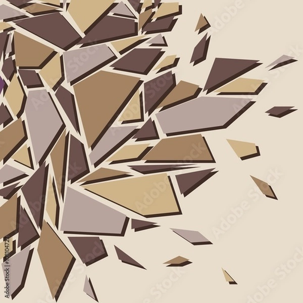 Fototapeta Abstract background. The effect of broken glass