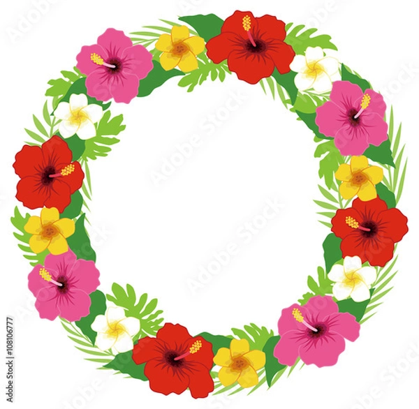 Fototapeta 花輪（ハイビスカス）