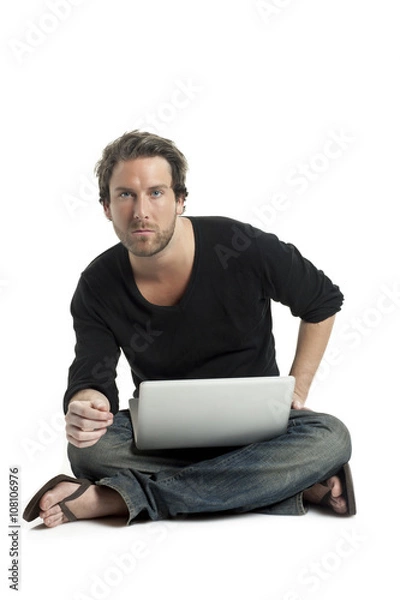 Obraz a man with a laptop