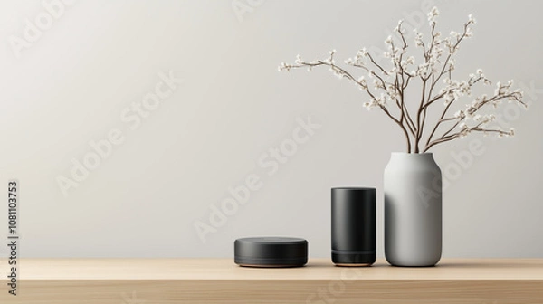 Obraz Smart Home Setup with Connected Devices in Modern Design