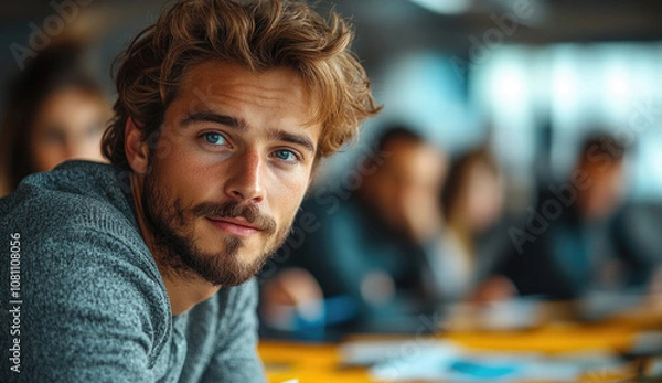 Obraz Young Man Looking at Camera