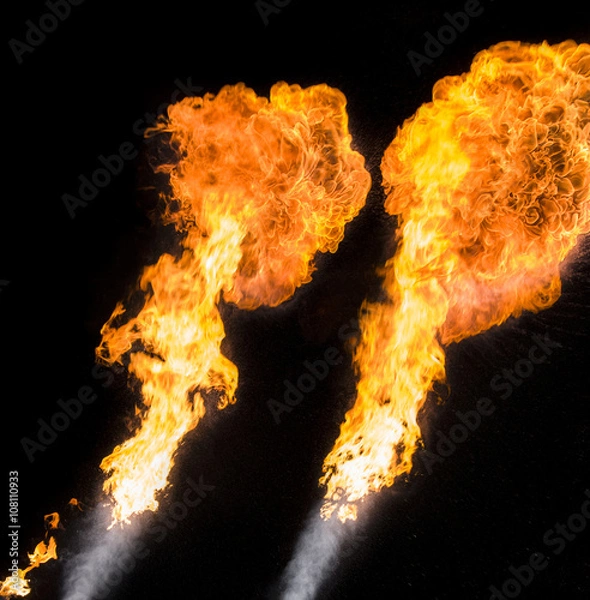 Fototapeta Mocny płomień, prawdziwe zdjęcie.