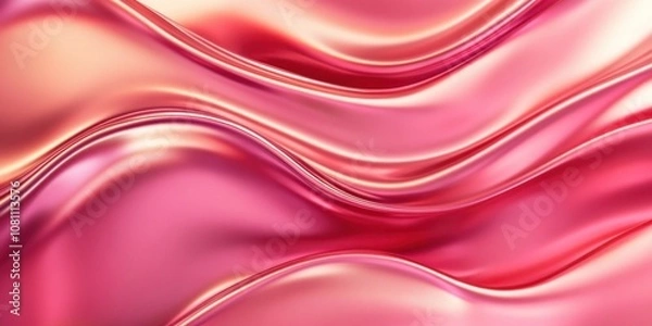Fototapeta Abstract background with metallic sheen and light reflections, inspired by liquid chrome, offering a sleek and modern look