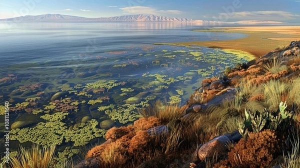 Obraz beautiful lake with mountain views