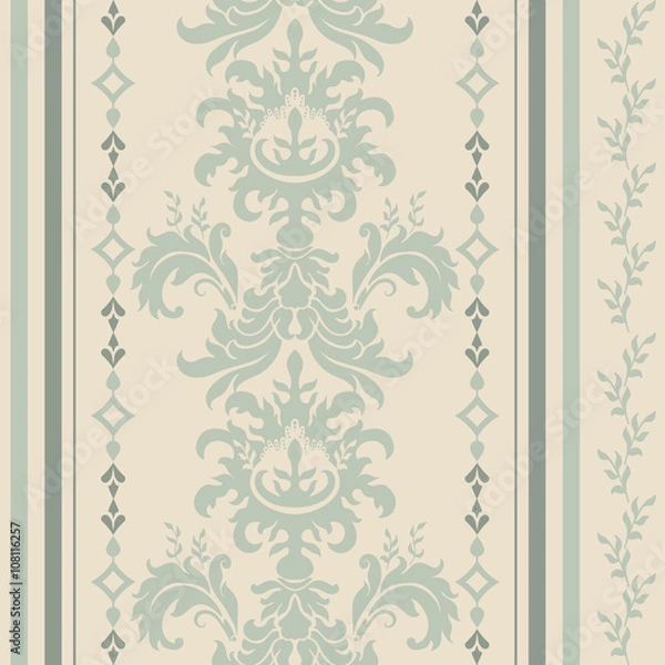 Fototapeta seamless damask pattern
