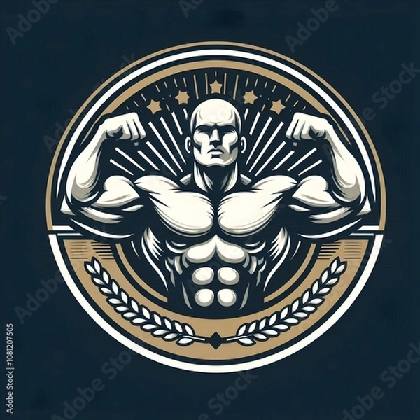 Obraz an illustration of a muscle man with perfect shape