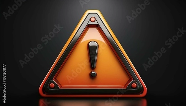 Obraz warning triangle sign
