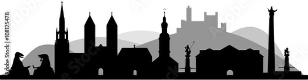 Obraz Panoramę Offenburga / / wektor