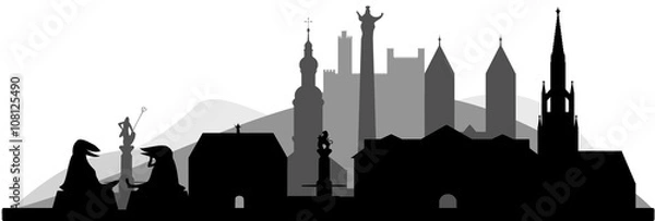 Obraz Offenburg skyline // Vektor 