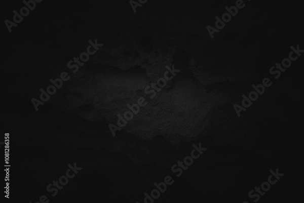Obraz Black dark rough grained sand texture background