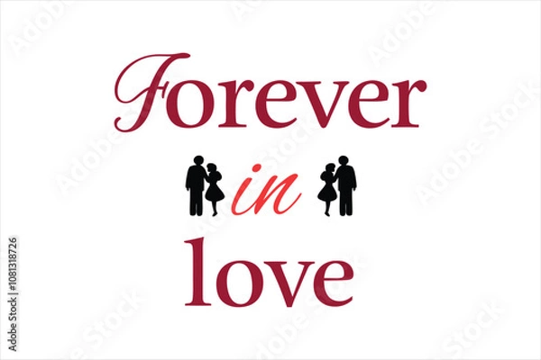 Obraz Forever In Love Simple Typography