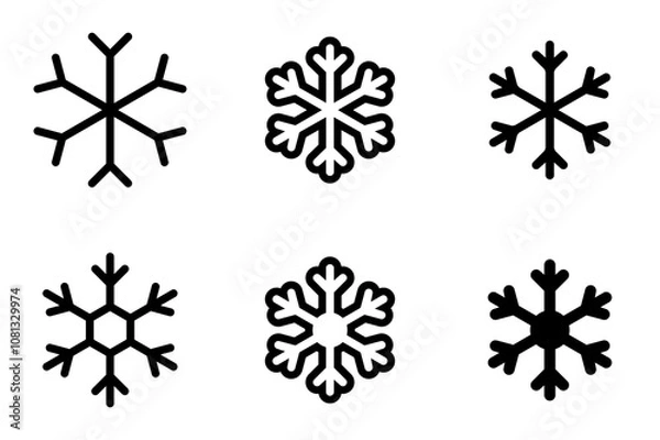 Obraz snowflake icon set