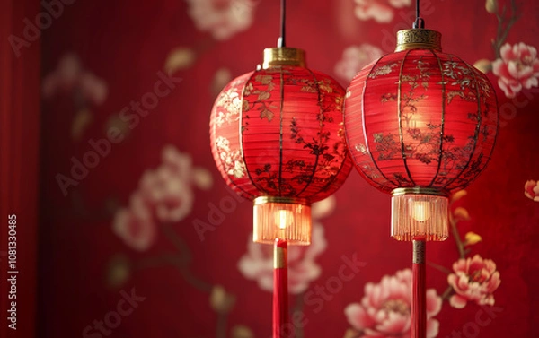 Fototapeta Traditional artistic background of China elements.