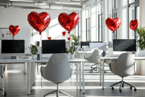 Obraz office interior on Valentine's Day