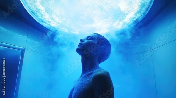 Fototapeta Relaxation in a Cryotherapy Chamber