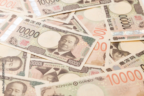 Fototapeta たくさんの一万円札