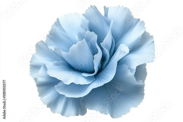 Fototapeta A blue flower with a white background