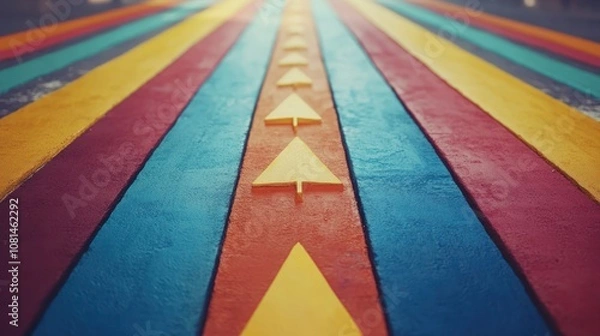 Obraz Rainbow Pathway with Arrows