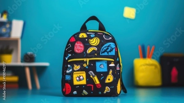 Obraz Colorful Backpack with Fun Design
