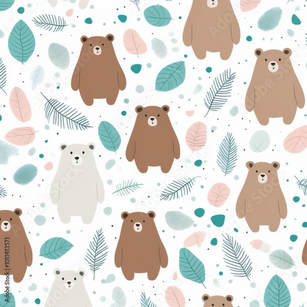 Obraz seamless pattern with bears