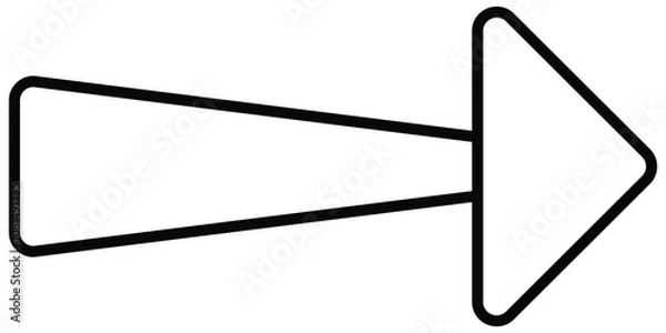Fototapeta Hand drawn thin line stroke arrows set.  Modern simple arrow. Vector illustration. 