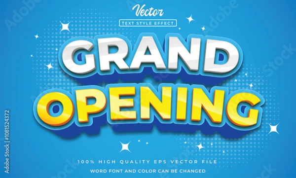 Obraz Grand opening text editable style effect template