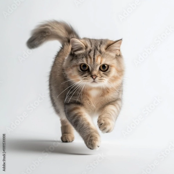 Fototapeta nice isolate scottish fold cat