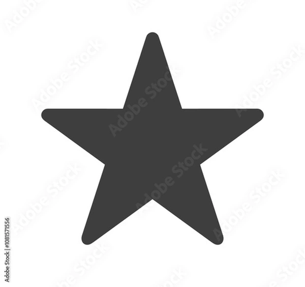 Fototapeta シンプルな黒色の星