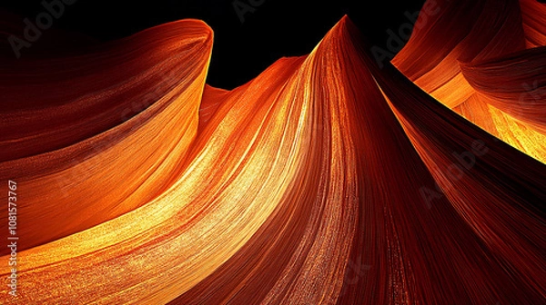 Fototapeta Abstract orange and red swirling pattern background.