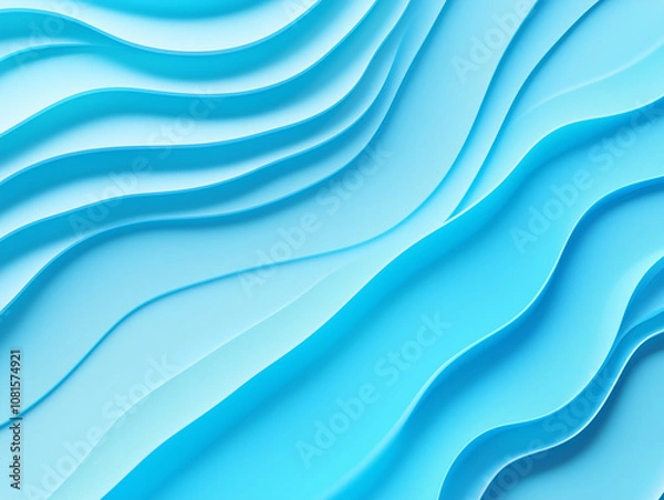 Fototapeta 青の波模様背景画像