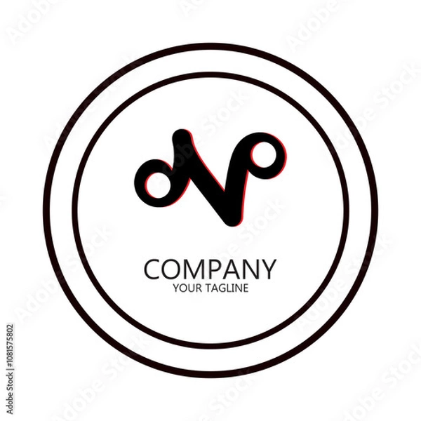 Obraz UNIQUE AND SIMPLE LETTER N LOGO TEMPLATE