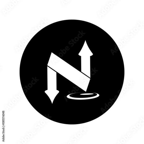 Obraz UNIQUE AND SIMPLE LETTER N LOGO TEMPLATE