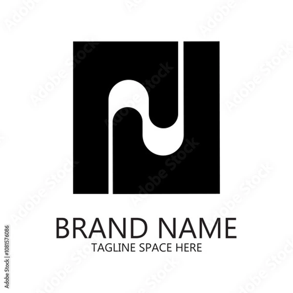 Obraz UNIQUE AND SIMPLE LETTER N LOGO TEMPLATE