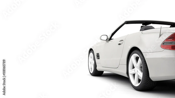 Fototapeta CG render of generic luxury coupe car