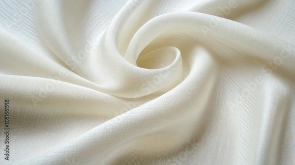 Obraz A white fabric with a spiral pattern