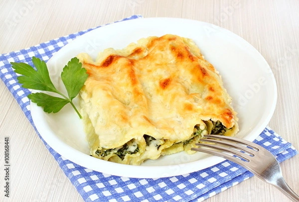 Obraz Lasagne ricotta e spinaci