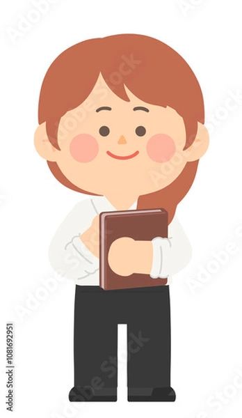 Fototapeta 학교에서 수업을 하고있는 여선생님