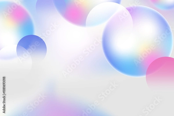 Fototapeta Abstract geometric background gradient soft light pastel bokeh for Graphic Business background hitech technology digital design illustration web template background backdrop desktop wallpaper bubbles
